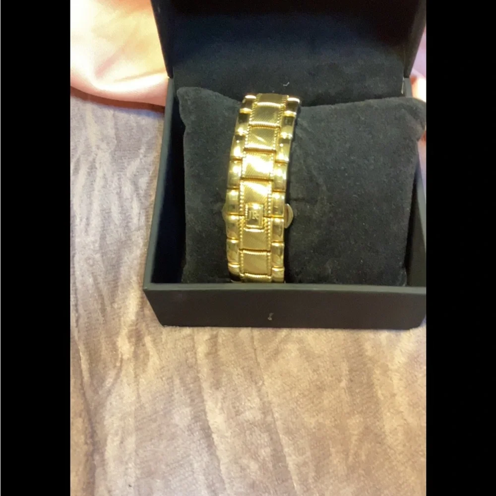 Judith Ripka Gold Watch with Crystal Detailing